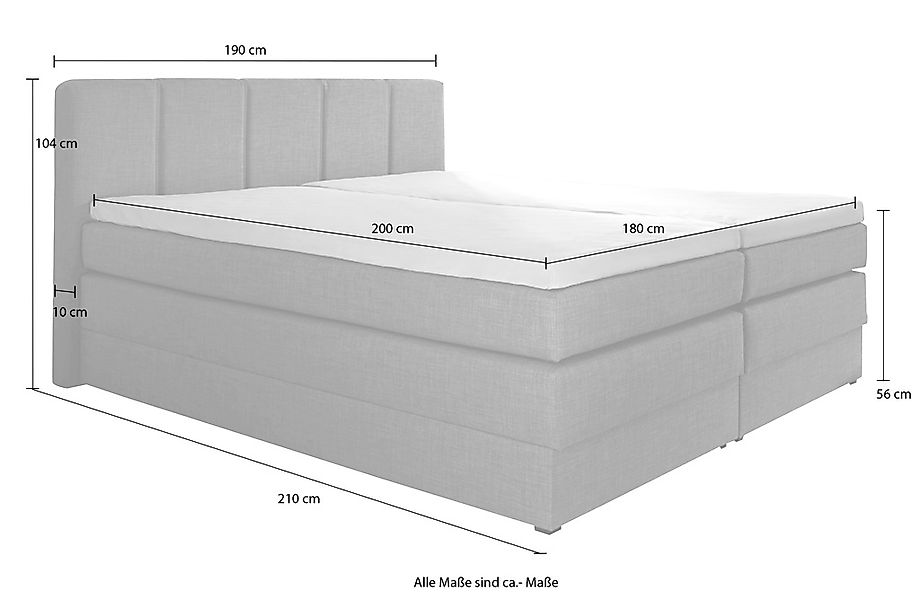 hapo Boxspringbett mit Bettkasten günstig online kaufen