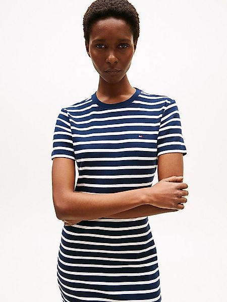 Tommy Hilfiger Shirtkleid NEW CODY STR SLIM SHORT DRS SS mit allover Streif günstig online kaufen