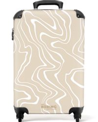 NoBoringSuitcases.com© Hartschalen-Trolley Beigefarbener Hintergrund mit ab günstig online kaufen