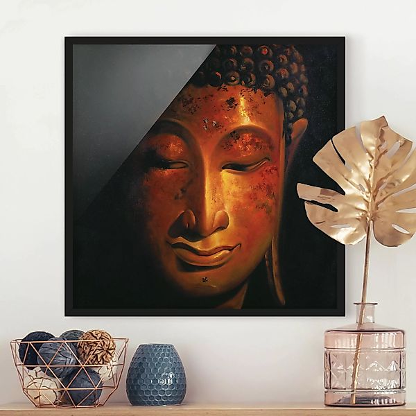 Bild mit Rahmen - Quadrat Madras Buddha günstig online kaufen