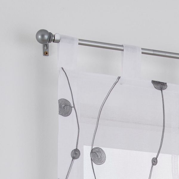 Kutti Raffrollo "Nelly" mit Schlaufen freihängend modern bestickt, Kreise u günstig online kaufen