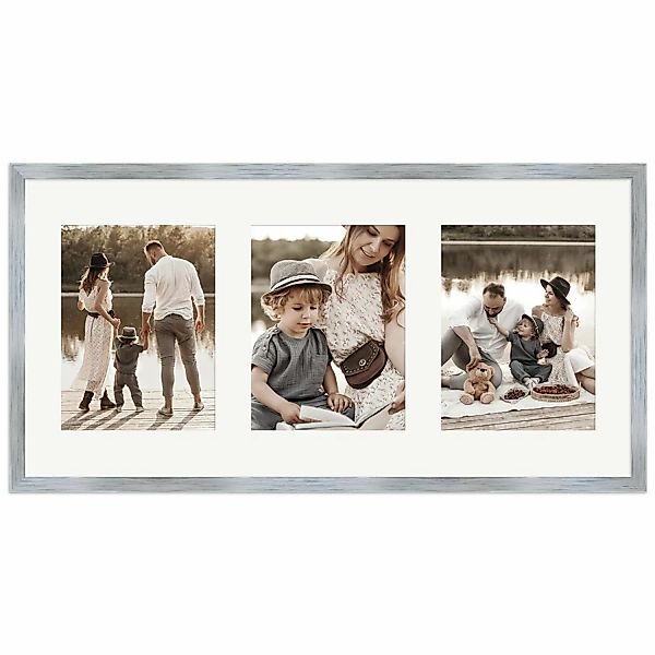 WANDStyle Galerierahmen G950 in Silber 30 x 60 cm für 3 Bilder im Format 15 günstig online kaufen