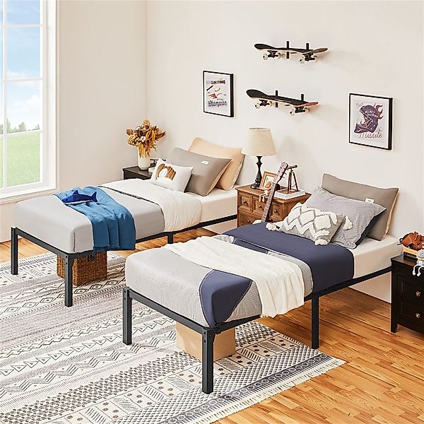 Yaheetech Metallbett 90x190/90x200/140x200/160x200 cm, Bettrahmen 36/41 günstig online kaufen