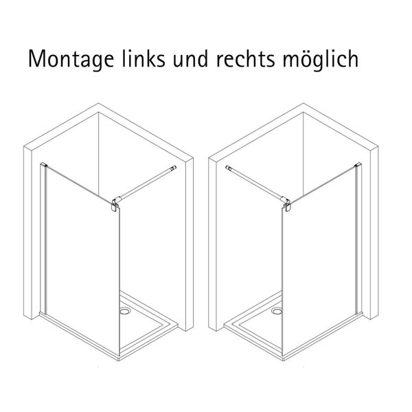 Schulte Walk-in-Dusche Alexa Style 2.0 Duschwand günstig online kaufen