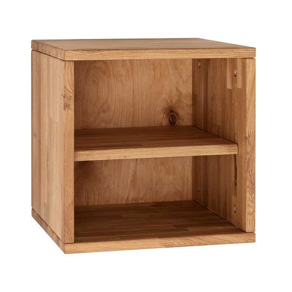 Regalwürfel mit Einlegeboden aus Wildeiche Massivholz 38x38 cm günstig online kaufen