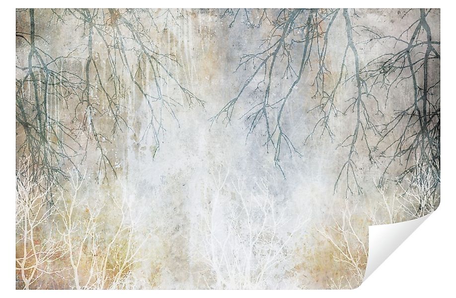 Wallarena Fototapete Zweige Beton Vintage Abstrakt günstig online kaufen