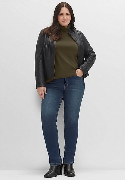 Sheego T-Shirt Rollkragen-Shirt Langarm mit Rollkragen, in A-Linie günstig online kaufen