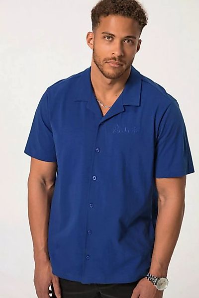 STHUGE Kurzarmhemd STHUGE Jersey-Hemd Halbarm Cuba Kragen bis 8 XL günstig online kaufen