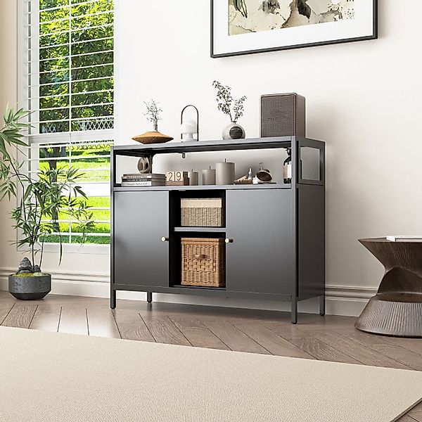 Mein-Regal Sideboard MESH, Schwarz Kommode modern günstig online kaufen