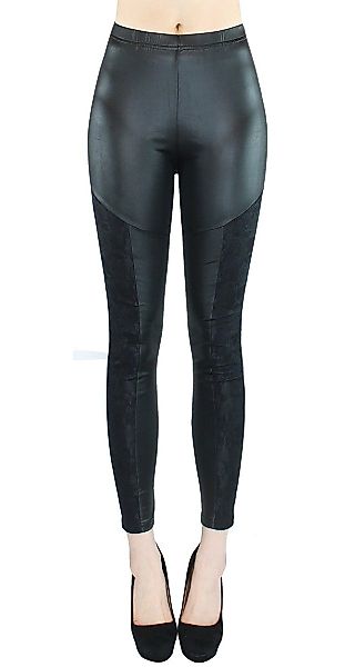 dy_mode Leggings Damen Leggings in Kunstleder günstig online kaufen