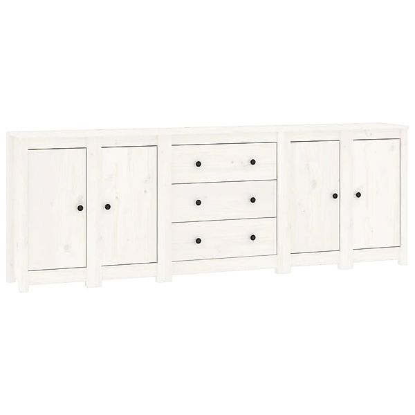 vidaXL Sideboard Weiß 230x35x80 cm Massivholz Kiefer 3114075 günstig online kaufen