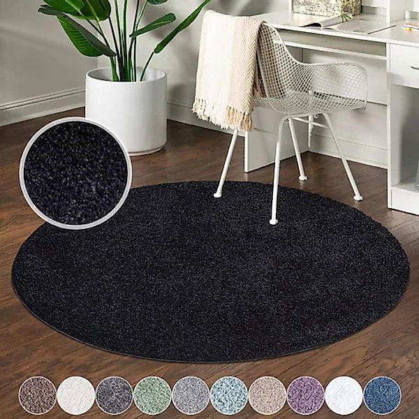 Carpet City Hochflor-Teppich »City Shaggy«, rund, 30 mm Höhe, Teppich Langf günstig online kaufen