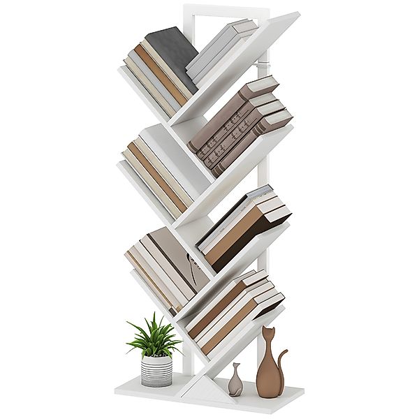 HOMCOM Baumförmiges Bücherregal mit 7 Ebenen Bücherregal mit 7 Regalen und günstig online kaufen