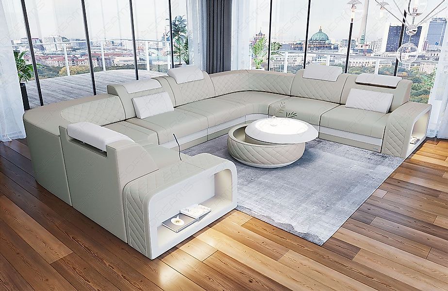 Sofa Dreams Wohnlandschaft Ledersofa Foggia U günstig online kaufen
