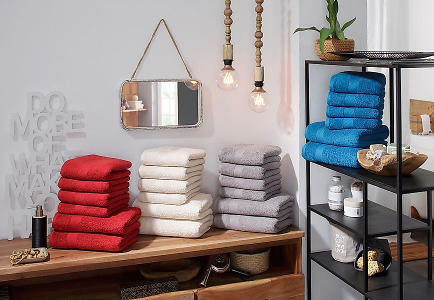 my home Duschtücher Eva, Walkfrottee (2-St), günstig online kaufen