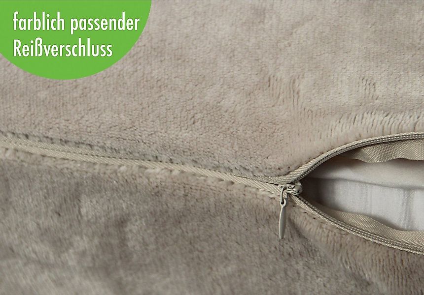 Heubergshop Seitenschläferkissenbezug, (2 Stück), 40x145cm, Fleece Winter f günstig online kaufen