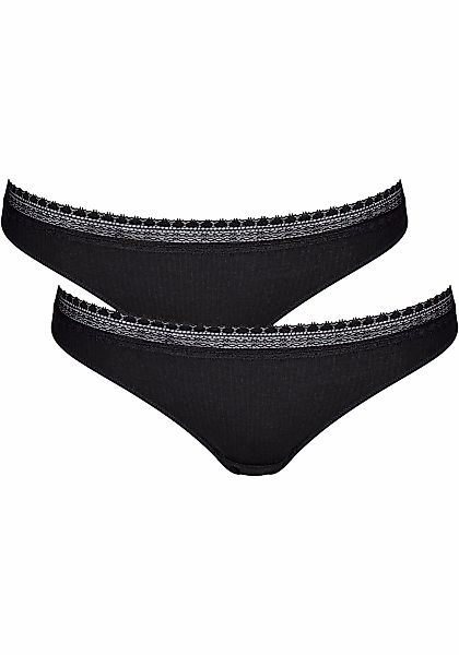 sloggi Brasilslip "GO Ribbed", (2er Pack), Feinripp, Stretch-Spitze, bequem günstig online kaufen