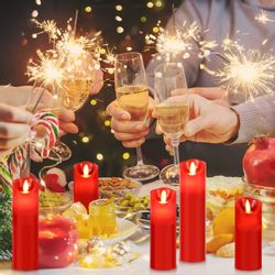 Clanmacy LED-Kerze 5X LED Kerzen Stumpenkerzen günstig online kaufen