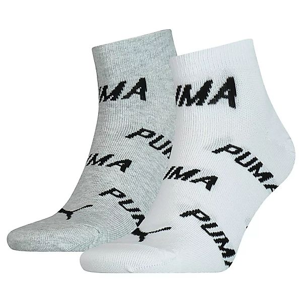 Puma Bwt Quarter Socken 2 Paare EU 39-42 White / Grey / Black günstig online kaufen