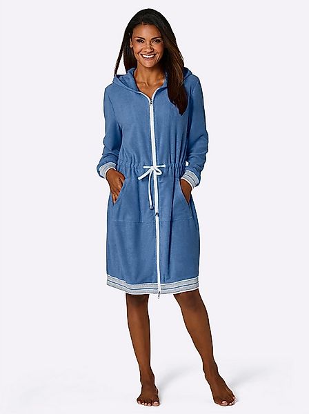 Witt Damenbademantel Bademantel ., Länge ca. 95 cm, Baumwolle, Reißverschlu günstig online kaufen