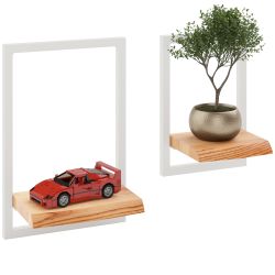 LAMO Manufaktur Wandregal Holz Set 2 günstig online kaufen