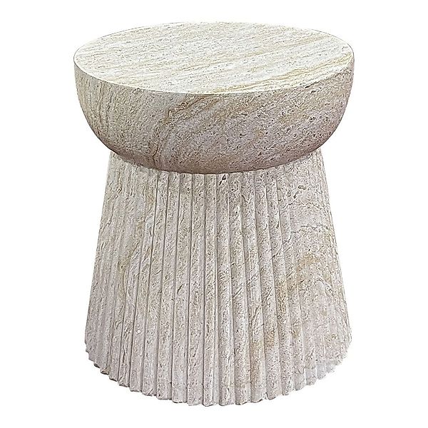 ebuy24 Gartentisch Bonn Beistelltisch Ø37cm Natur. günstig online kaufen