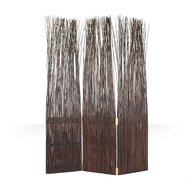 Homestyle4u Paravent Raumteiler Weide Trennwand Sichtschutz Indoor Holz Nat günstig online kaufen