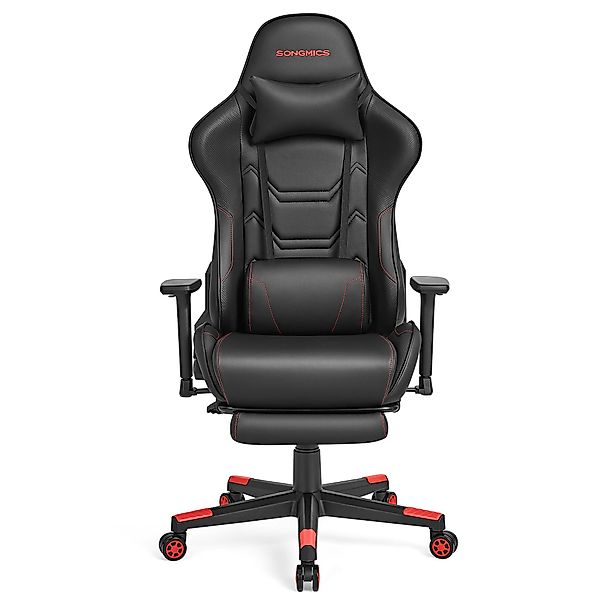 SONGMICS Gaming-Stuhl, Bürostuhl, ergonomisch, Kopfkissen, bis günstig online kaufen