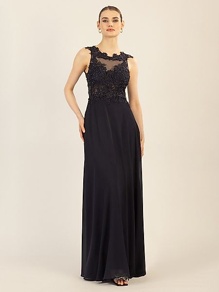 Apart Abendkleid im Materialmix aus bestickter günstig online kaufen