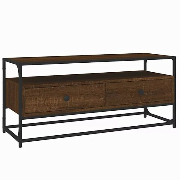 furnicato TV-Schrank Braun Eichen-Optik 100x35x45 cm Holzwerkstoff (1-St) günstig online kaufen