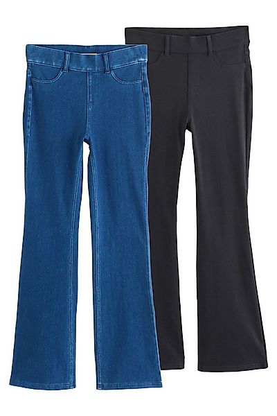 Next Jeansleggings Lange Bootcut-Leggings aus Jersey-Denim, 2er-Pack (2-tlg günstig online kaufen