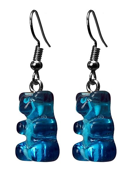 Metamorph Paar Ohrhaken Gummibär Ohrringe blau, günstig online kaufen