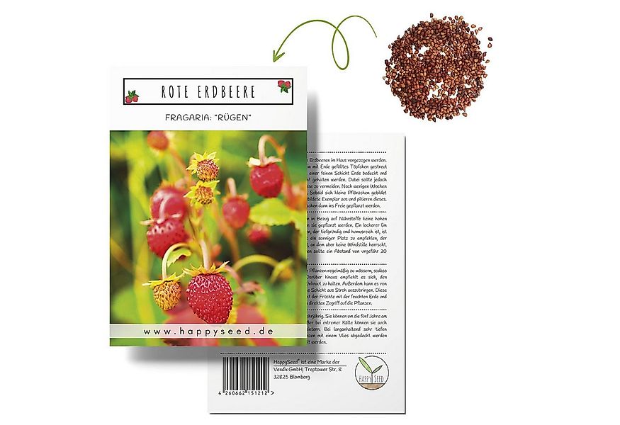 HappySeed Blumensamen Erdbeeren Samen - Fragaria, Blumen günstig online kaufen
