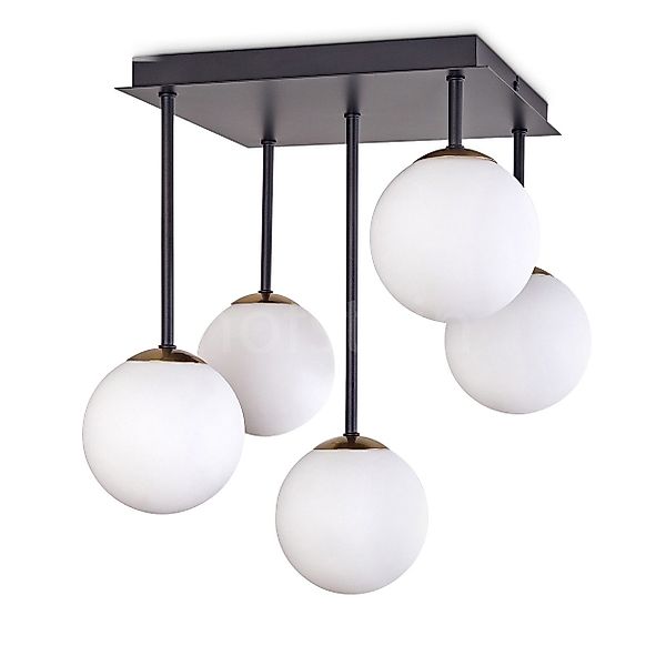 hofstein Deckenleuchte Deckenlampe aus Metall/Glas in günstig online kaufen