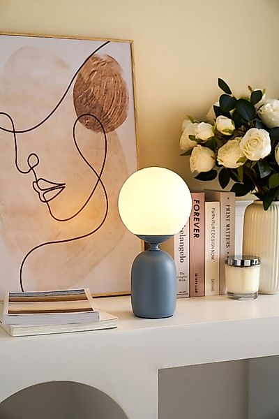 Pauleen Tischleuchte »Glowing Charm max 20W Blau/weiß Keramik«, 1 flammig, günstig online kaufen