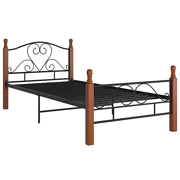 vidaXL Bettgestell Schwarz Metall 90x200 cm Modell 12651052 günstig online kaufen