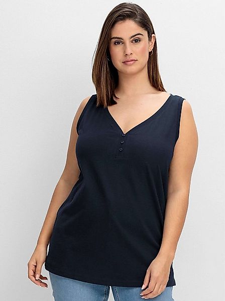 Sheego Shirttop Tanktop Ärmellos günstig online kaufen