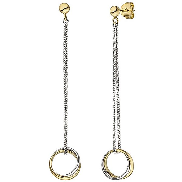 SIGO Ohrhänger 925 Silber bicolor vergoldet Ohrringe Ohrstecker günstig online kaufen