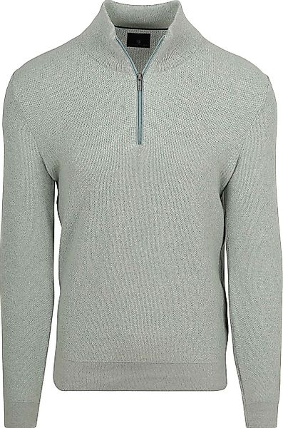 State of Art Pullover mit Half-Zip Melange Hellgrün - Größe XXL günstig online kaufen