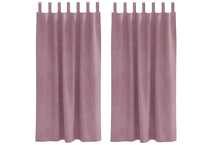 vidaXL Vorhang Verdunkelungsvorhänge 2 pcs Dunkelrosa 140 x 175 cm Samt (2 günstig online kaufen