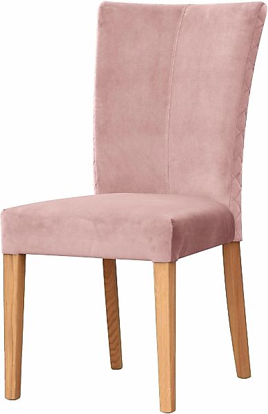 Leonique Esszimmerstuhl "Vence" (Set) 2 Stk. Luxus-Microfaser mit Rautenste günstig online kaufen