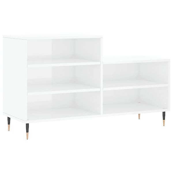vidaXL Schuhregal Schuhregal Hochglanz-Weiß 102x36x60 cm günstig online kaufen