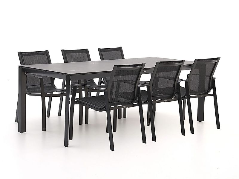 R&S Design Altea/Sestino 220 cm Gartenmöbel-Set 7-teilig stapelbar günstig online kaufen