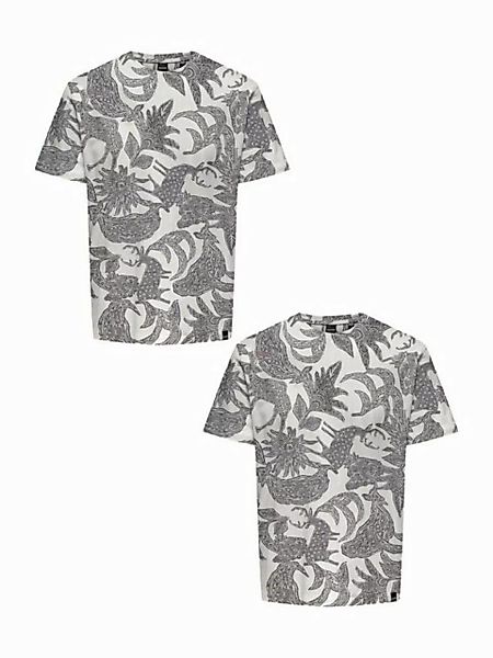 ONLY & SONS T-Shirt T-Shirt 2er-Set Rundhals Kurzarm (1-tlg) ONSDEN REG GRA günstig online kaufen