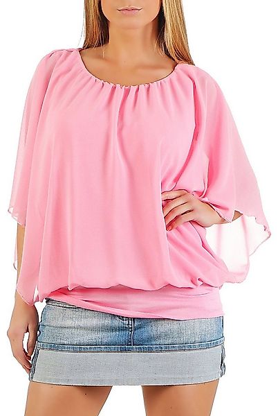 malito more than fashion Chiffonbluse malito Damen Bluse im Fledermaus Look günstig online kaufen