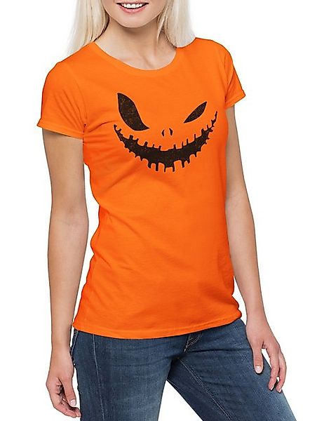 Urban Backwoods Print-Shirt Glowing Halloween Pumpkin III Damen T-Shirt Kür günstig online kaufen