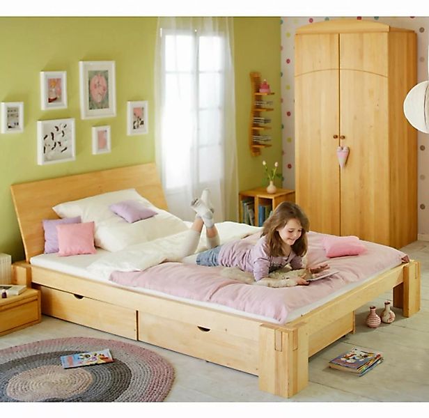 BioKinder - Das gesunde Kinderzimmer Kinderbett Dario, 140x200 cm mit Rücke günstig online kaufen