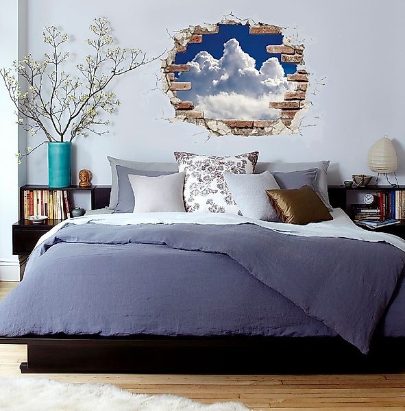 Komar Wandtattoo "Break Out Clouds - Größe 100 x 70 cm", (1 St.), selbstkle günstig online kaufen
