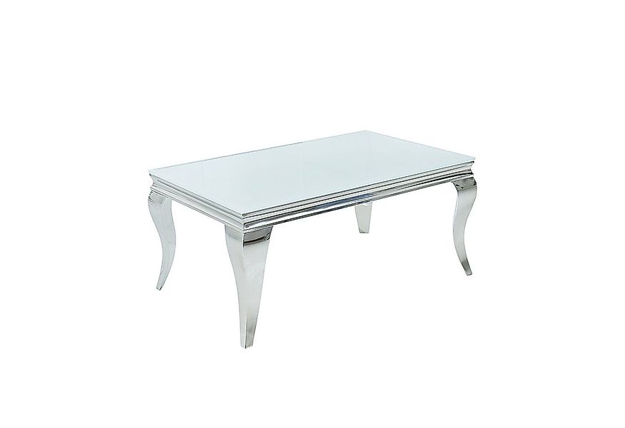 riess-ambiente Couchtisch MODERN BAROCK 100cm weiß, Wohnzimmer · Glasplatte günstig online kaufen