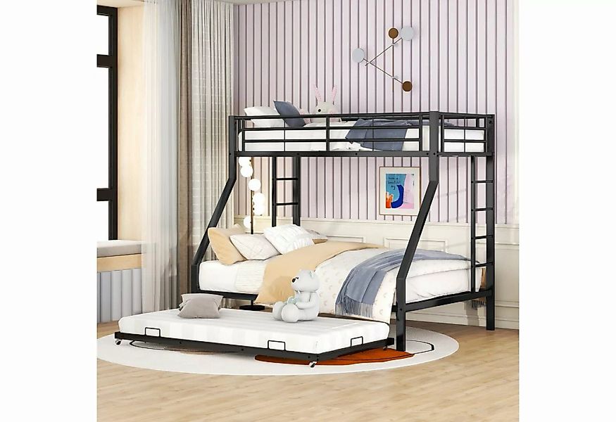 WISHDOR Kinderbett Einzelbett, Bett, Etagenbett (Metallbett mit ausziehbare günstig online kaufen